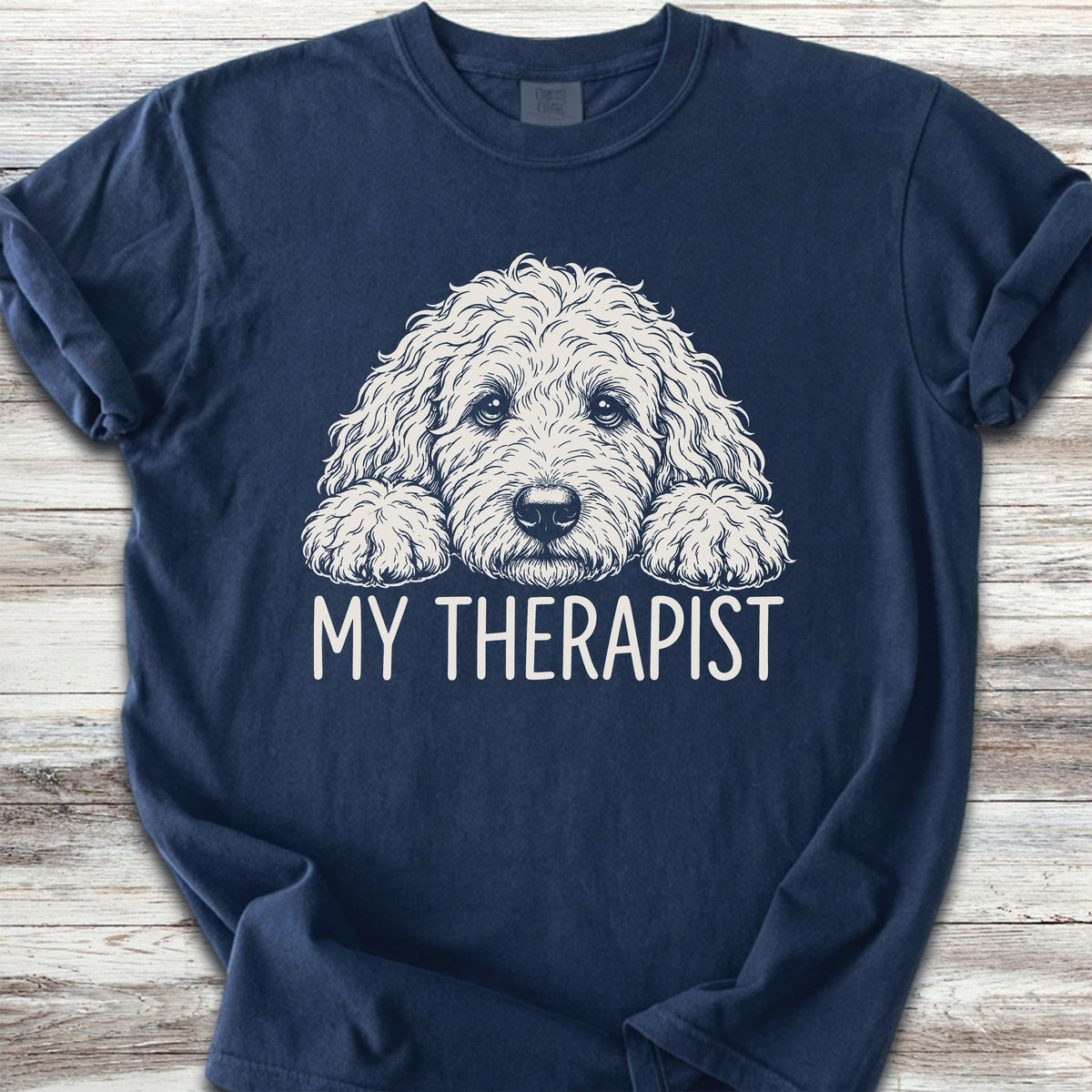 Goldendoodle Therapist - True Navy
