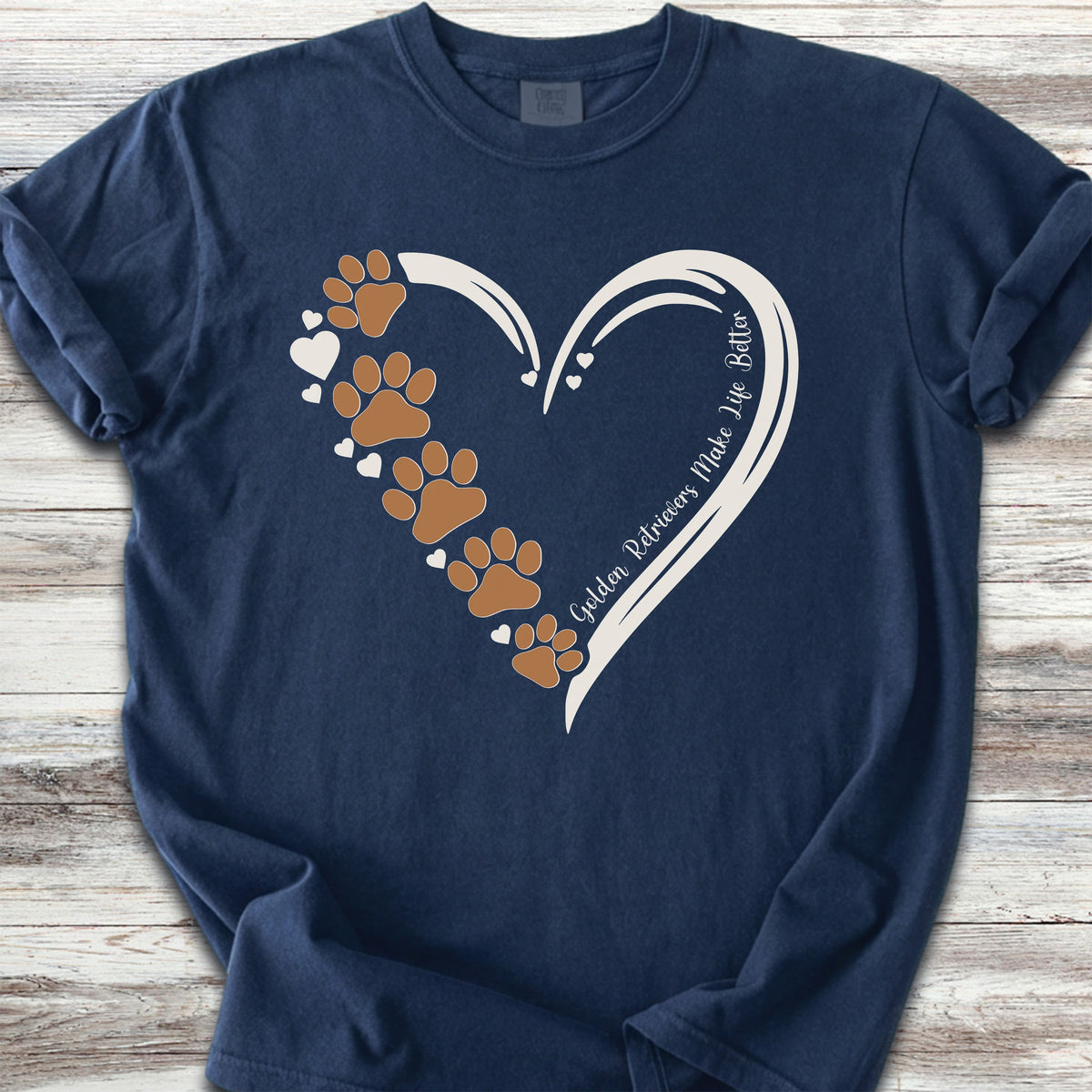 Golden Retriever Loyal Heart - True Navy