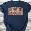 Shetland Sheepdog Fall Faux Patchwork - True Navy
