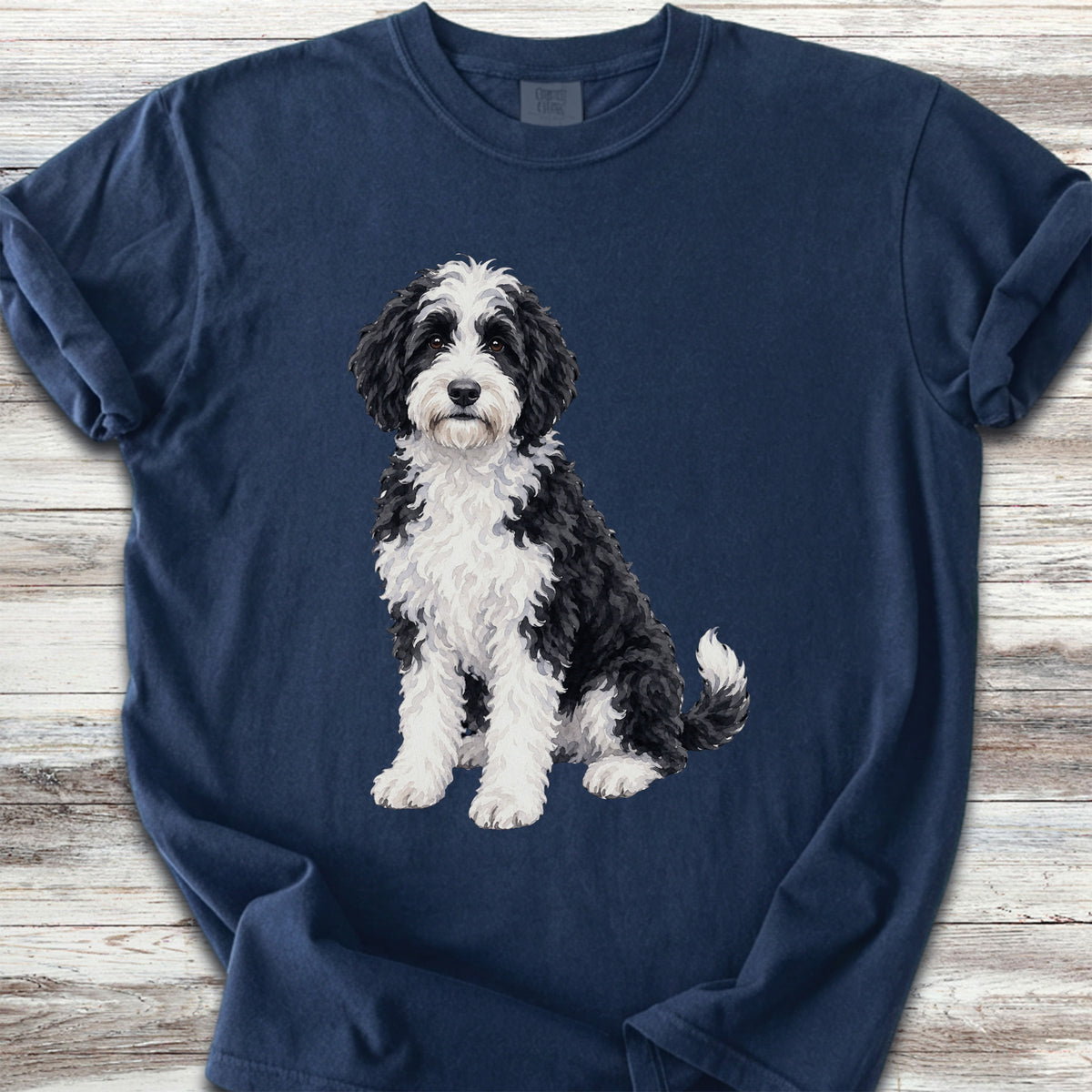 Sheepadoodle Watercolor - True Navy