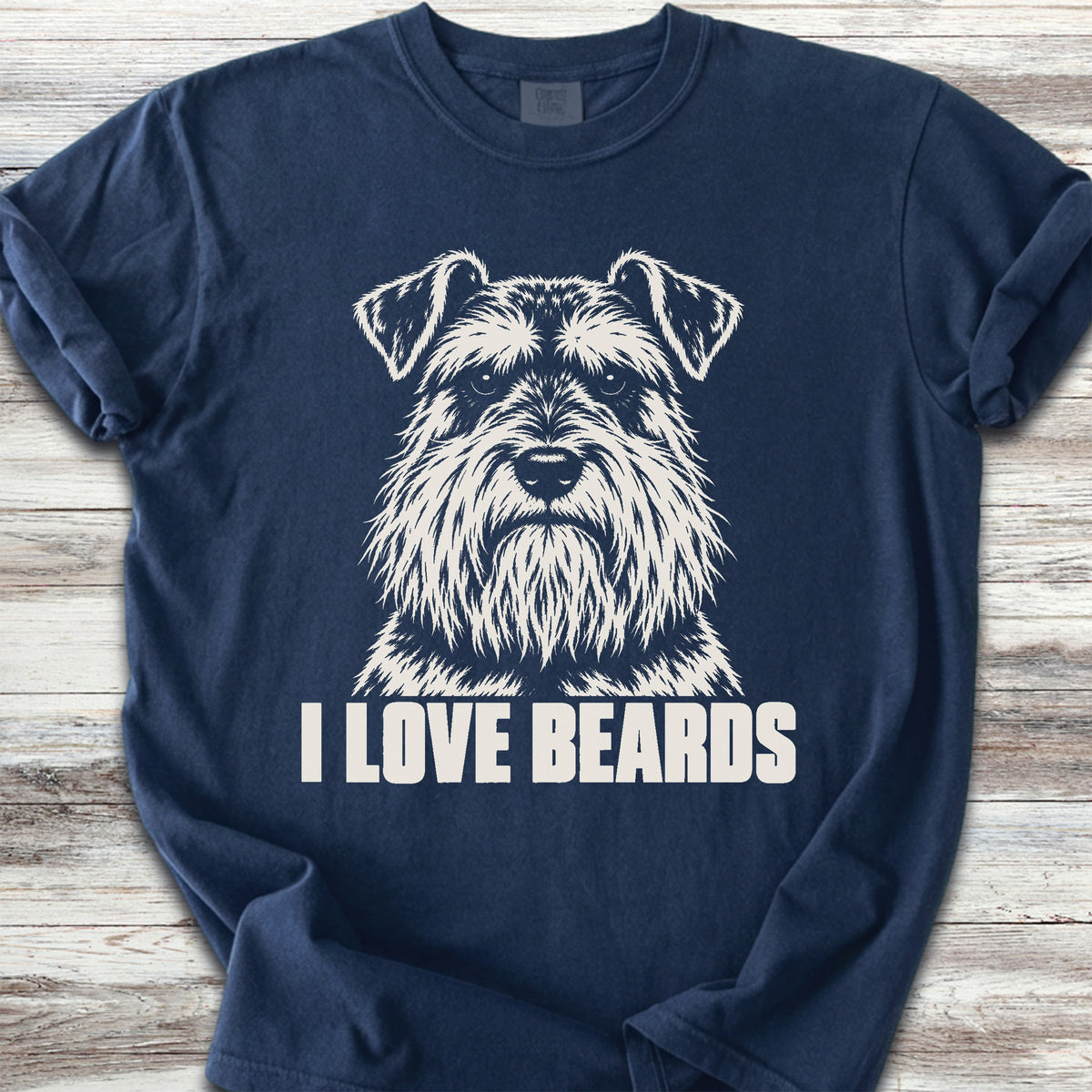 Schnauzer I Love Beards - True Navy