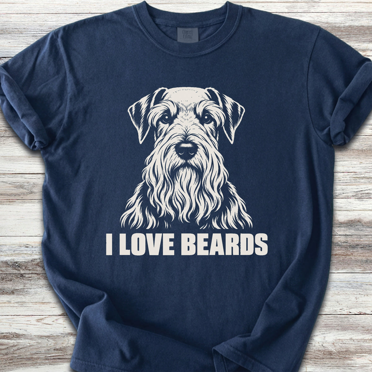 Cesky Terrier I Love Beards - True Navy