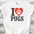 Pugs I Heart - White
