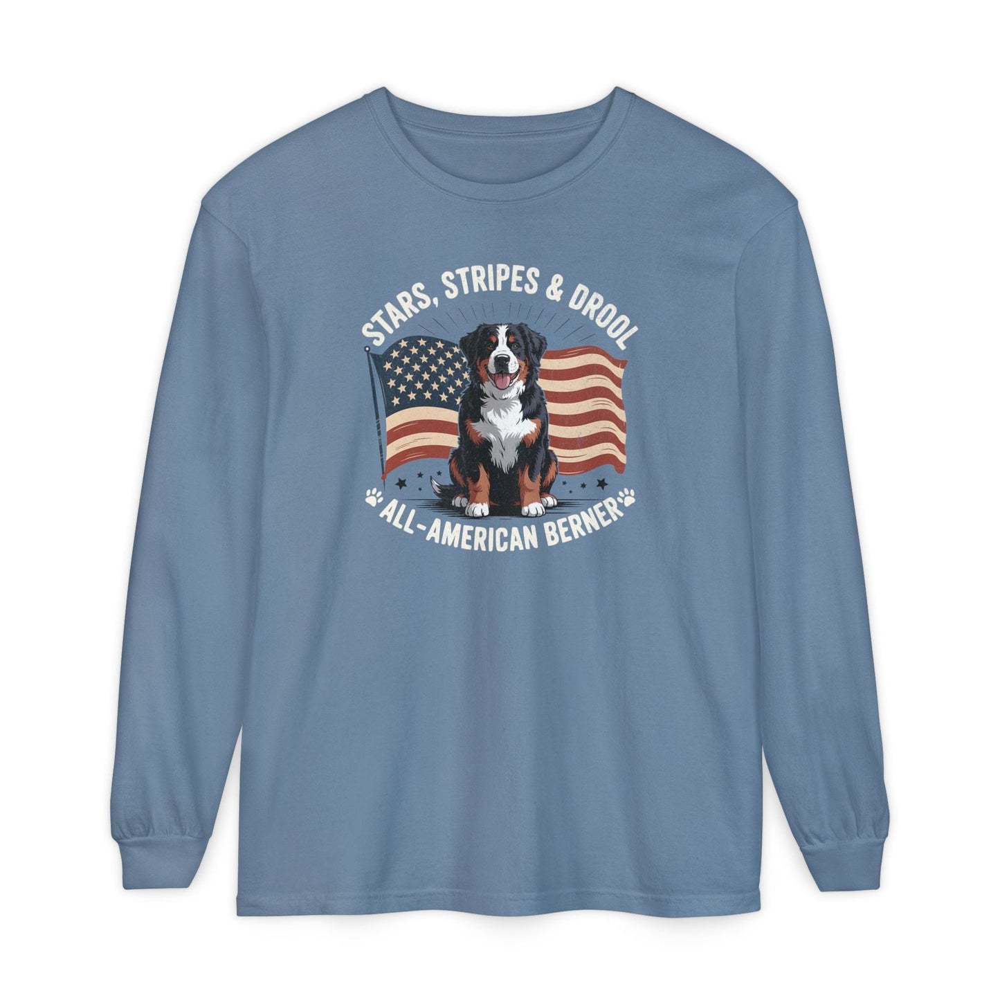 Bernese Mountain Dog All American Long Sleeve Tee