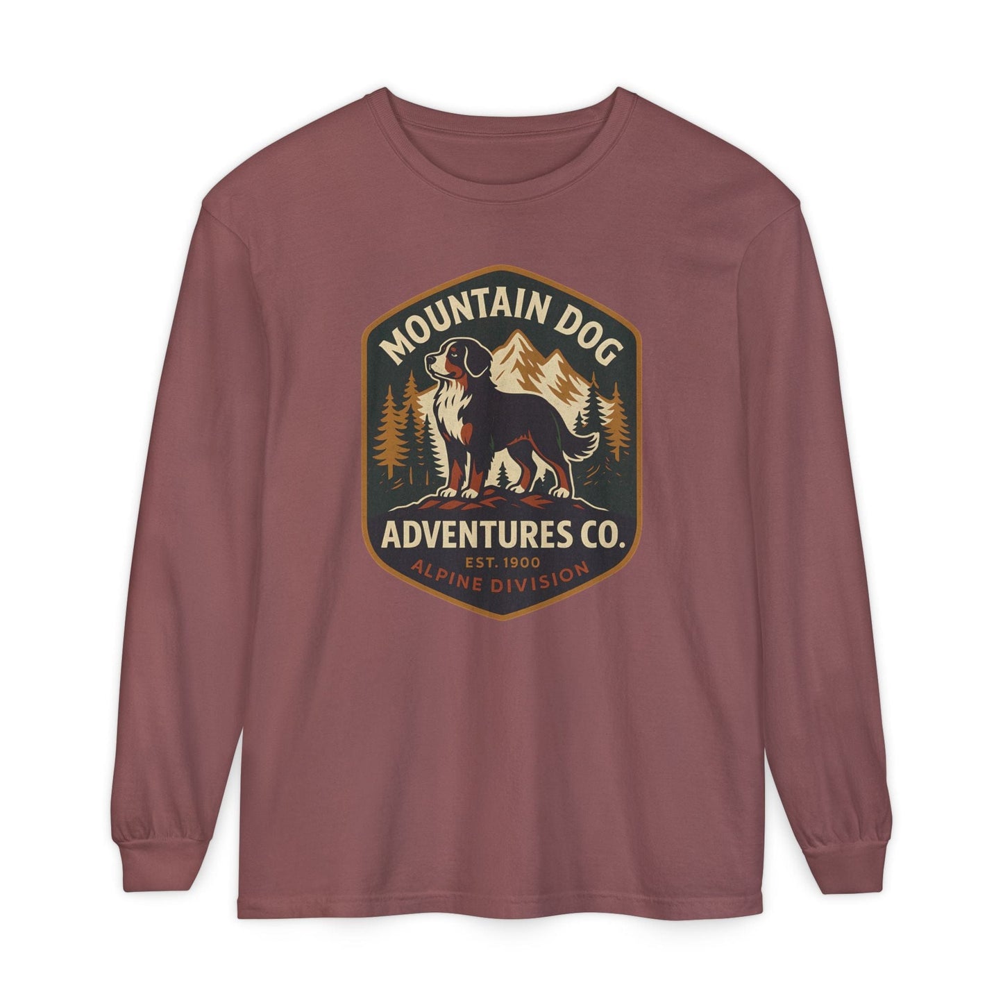 Bernese Mountain Dog Adventures Long Sleeve Tee