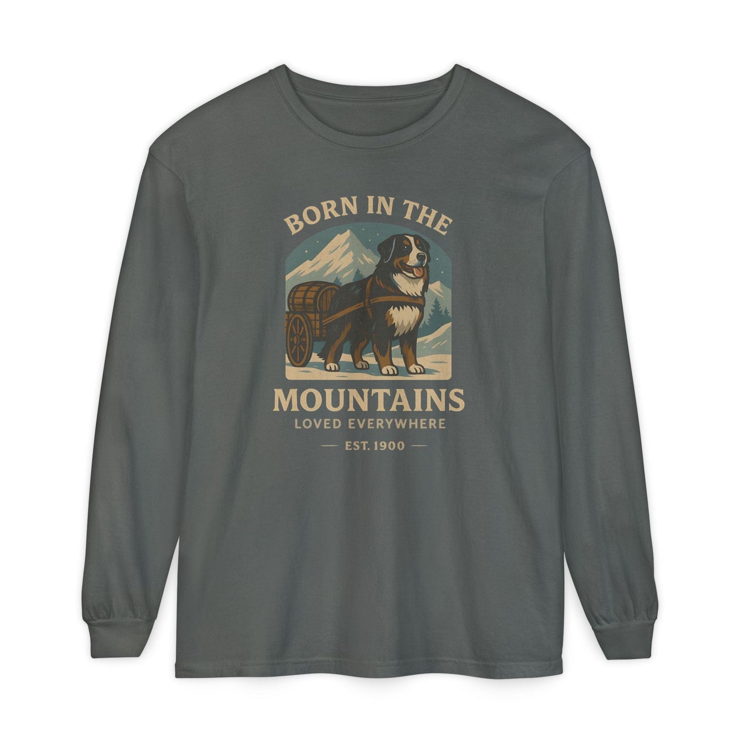 Bernese Mountain Dog Born Long Sleeve Tee