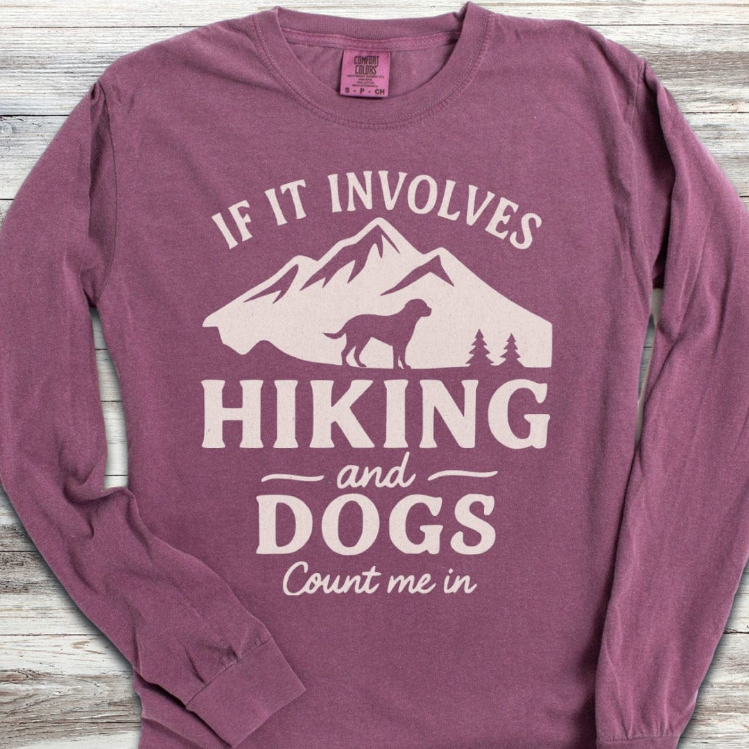 Hiking & Dogs Long Sleeve Tee