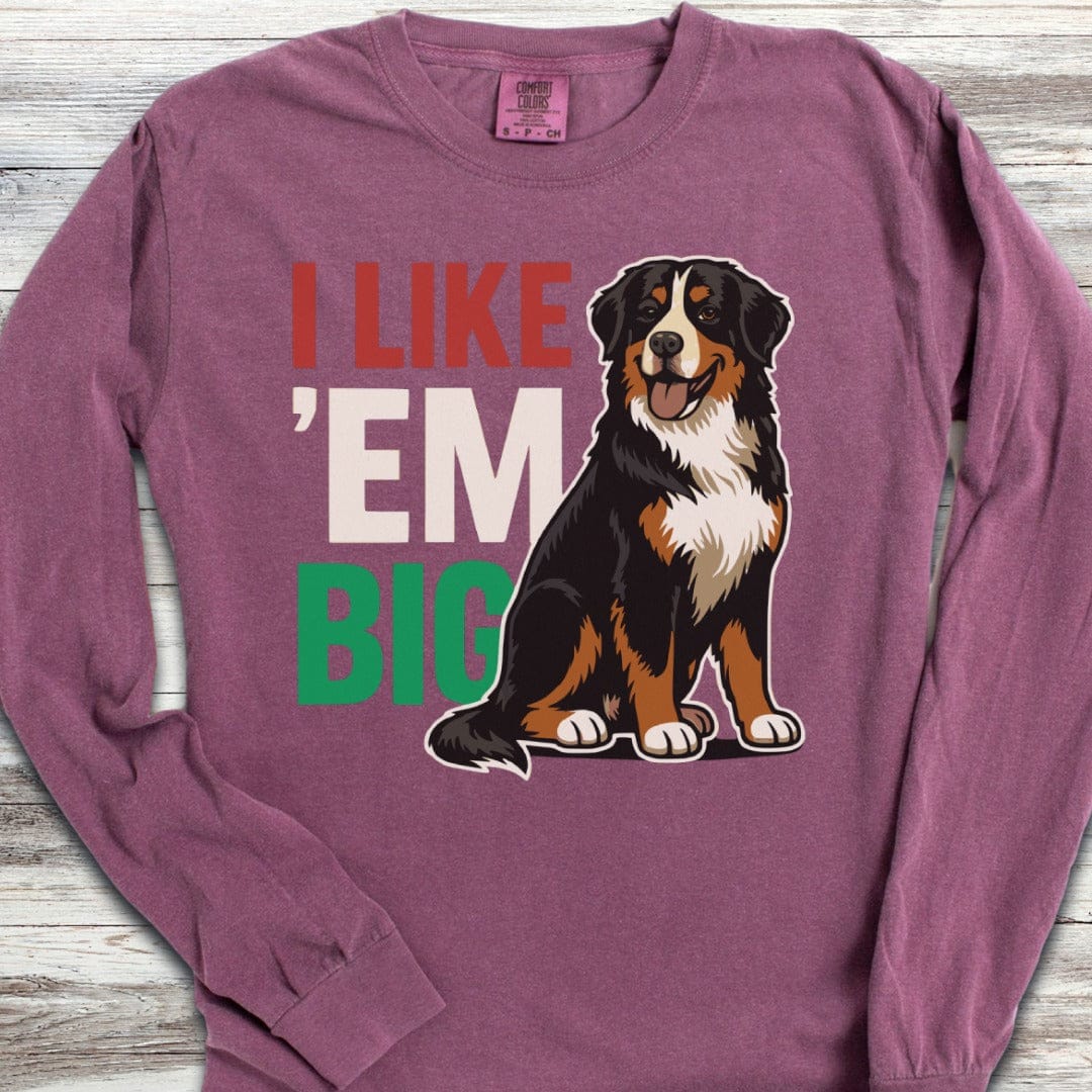 Bernese Mountain Dog Big Long Sleeve Tee