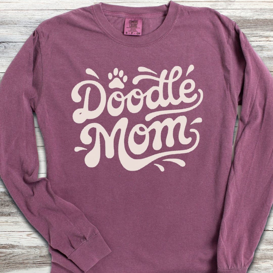 Doodle Groovy Mom Long Sleeve Tee