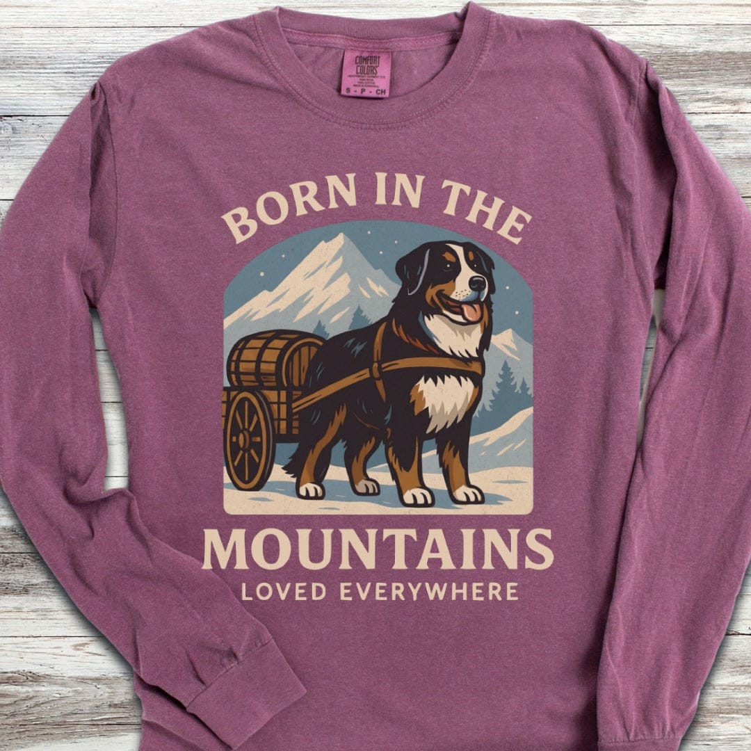 Bernese Mountain Dog Born Long Sleeve Tee