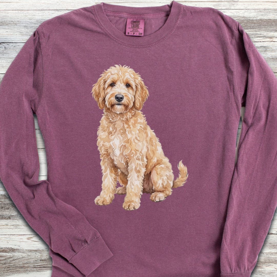 Goldendoodle Watercolor Long Sleeve Tee