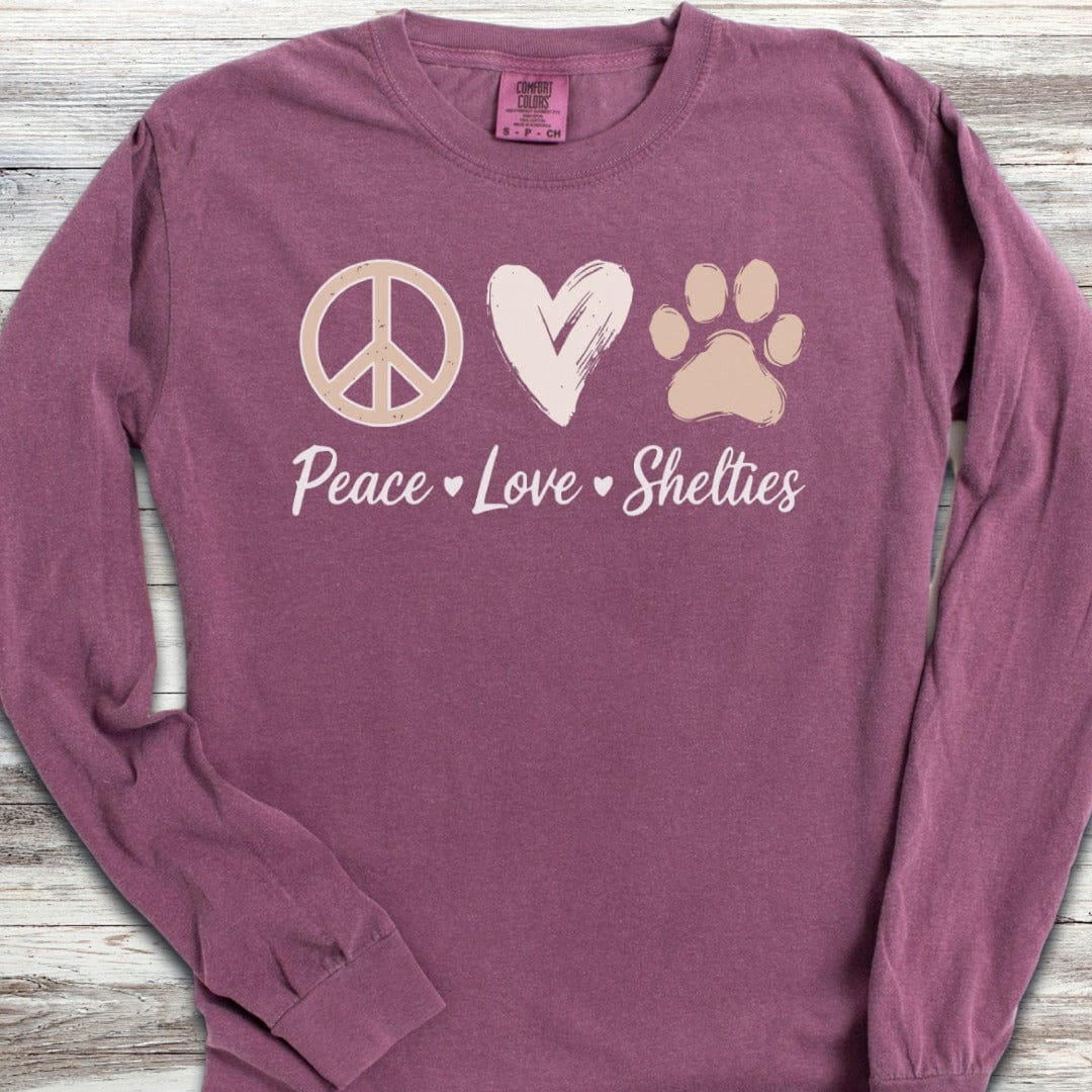 Shetland Sheepdog Peace Long Sleeve Tee