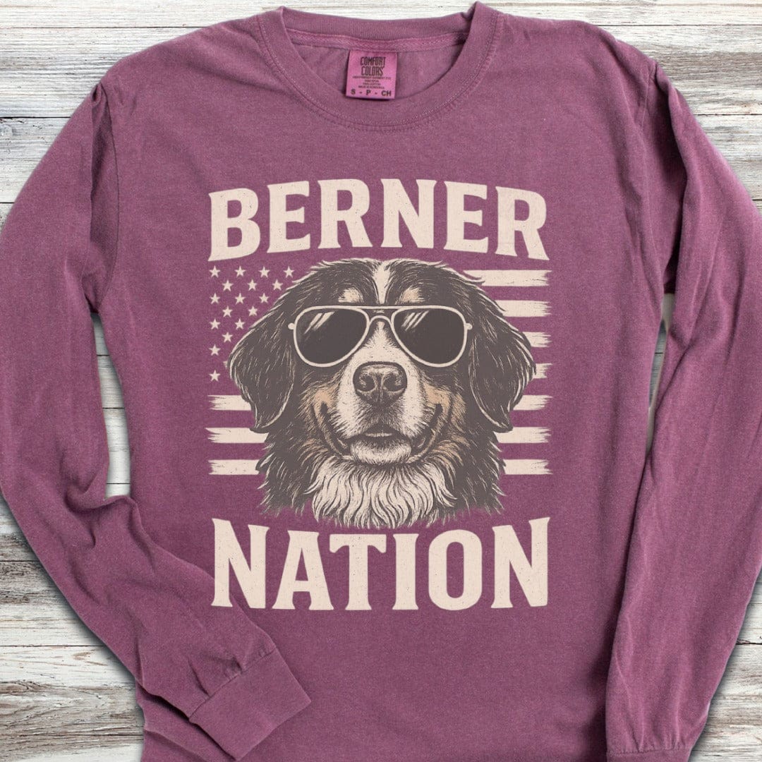 Bernese Mountain Dog Nation Long Sleeve Tee