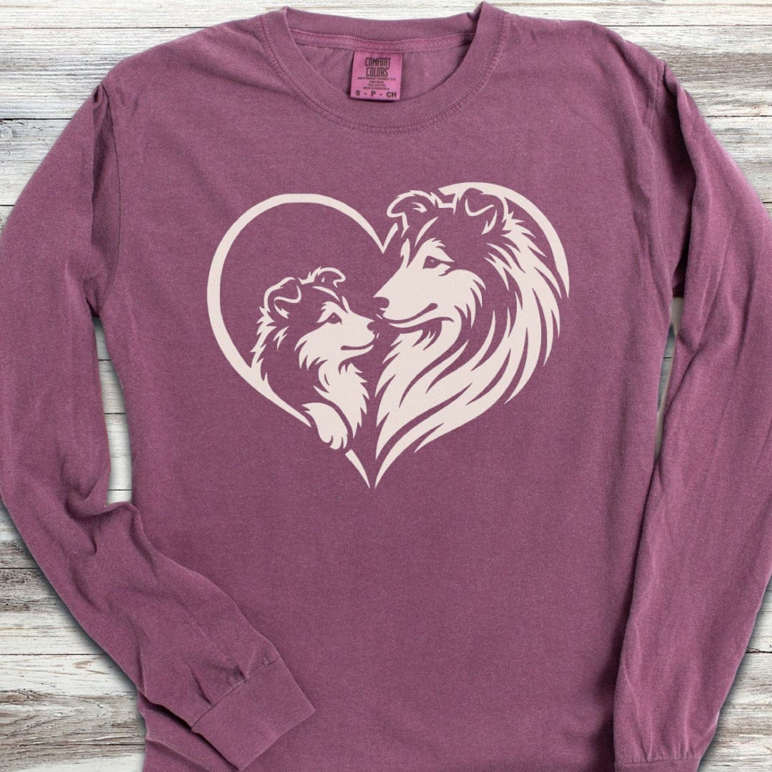 Shetland Sheepdog Heart Bond Long Sleeve Tee