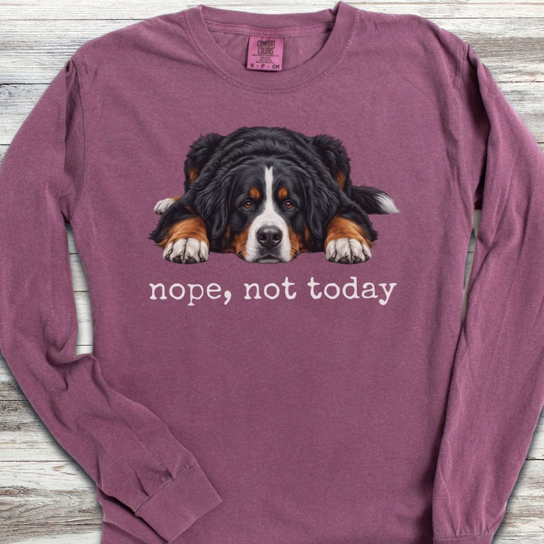 Bernese Mountain Dog Nope Long Sleeve Tee