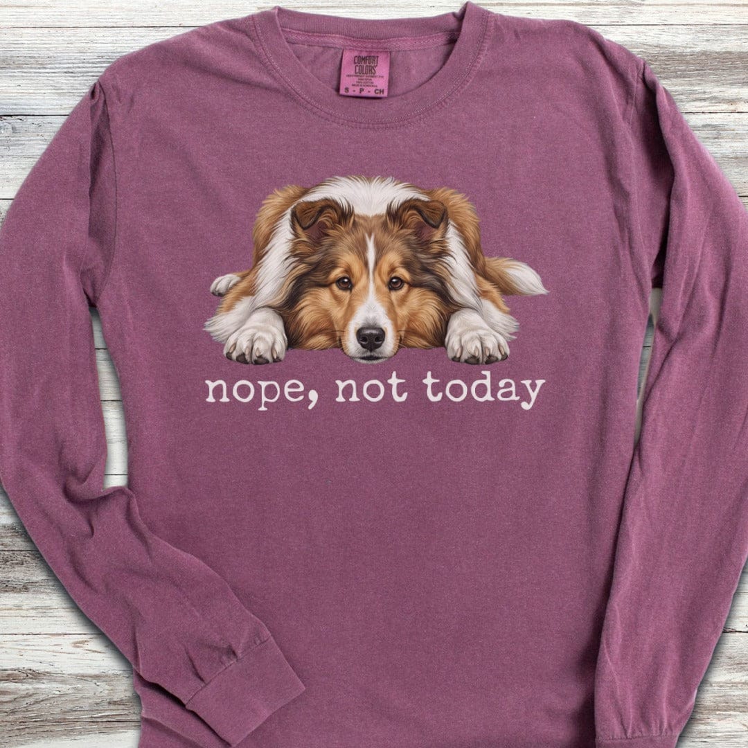 Shetland Sheepdog Nope Long Sleeve Tee