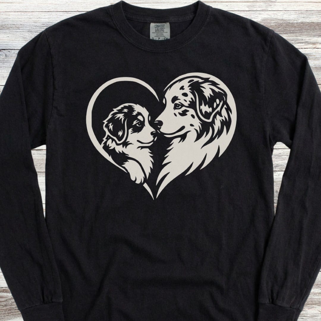 Australian Shepherd Heart Bond Long Sleeve Tee