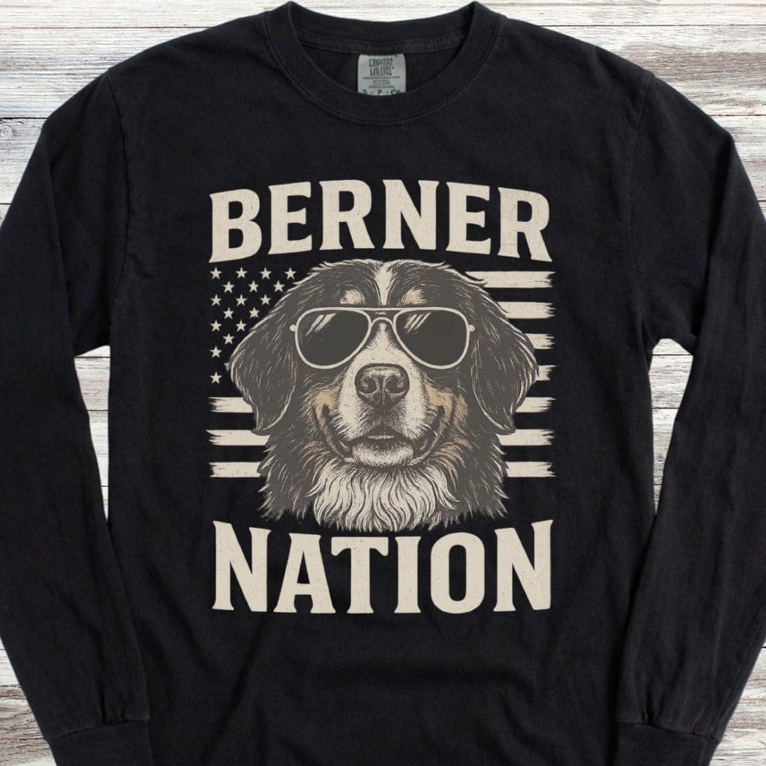 Bernese Mountain Dog Nation Long Sleeve Tee