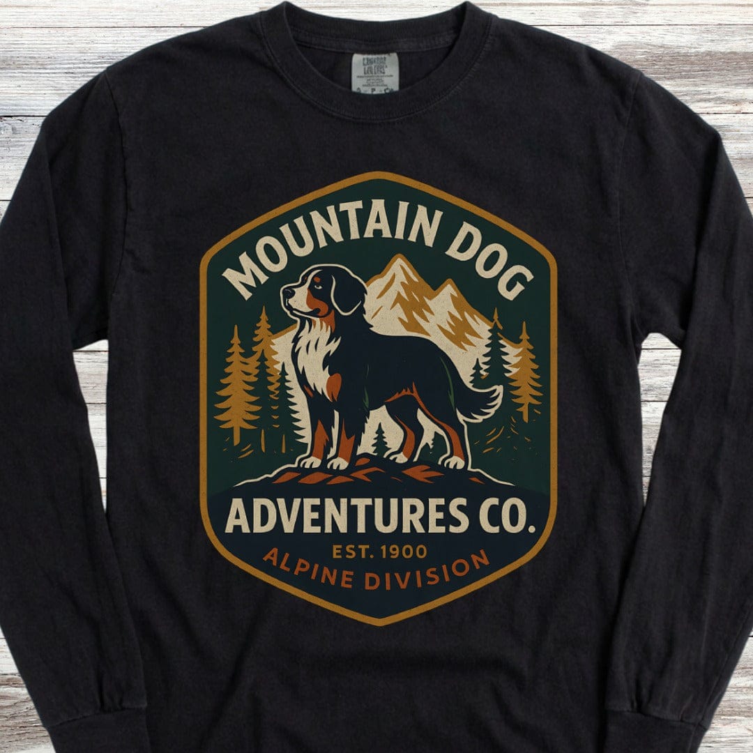 Bernese Mountain Dog Adventures Long Sleeve Tee