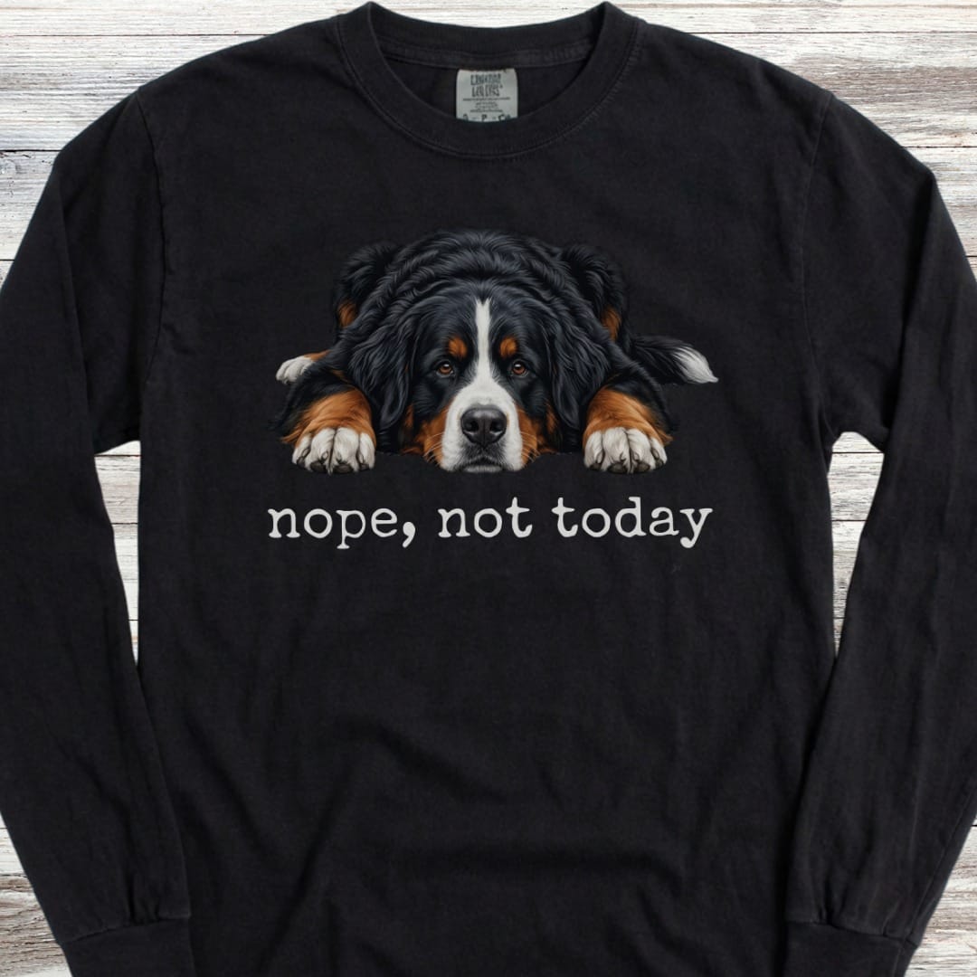 Bernese Mountain Dog Nope Long Sleeve Tee