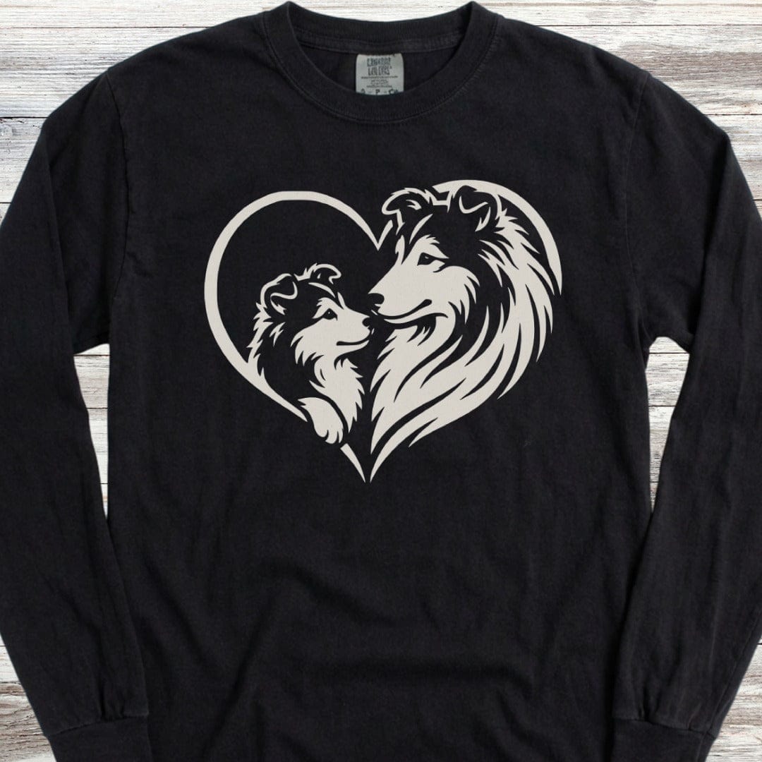 Shetland Sheepdog Heart Bond Long Sleeve Tee