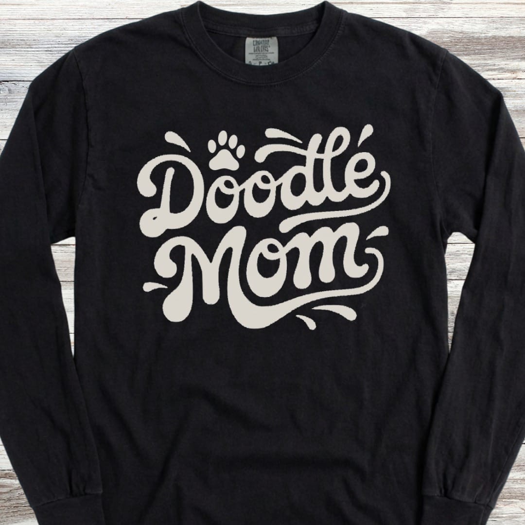 Doodle Groovy Mom Long Sleeve Tee