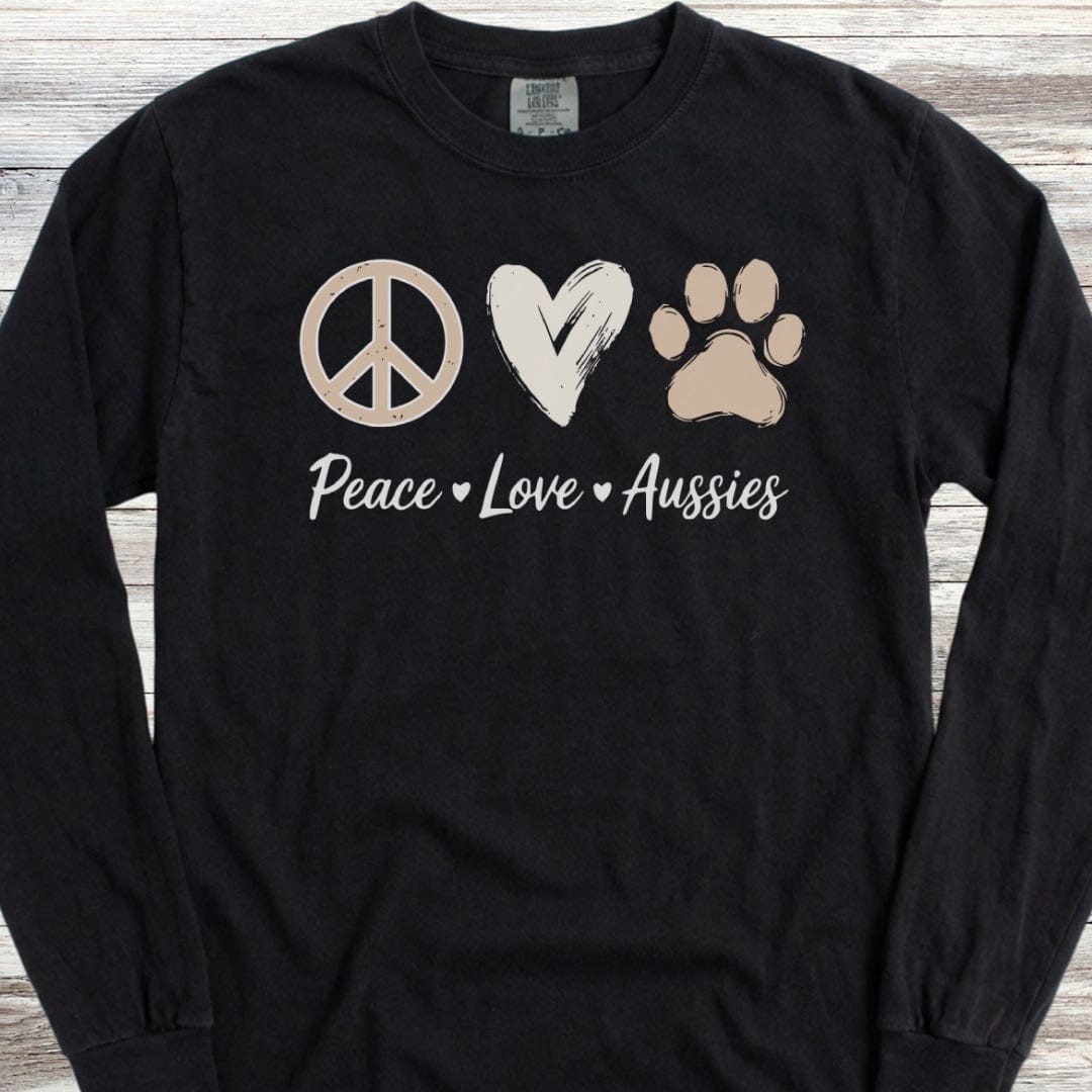 Australian Shepherd Aussie Peace Long Sleeve Tee