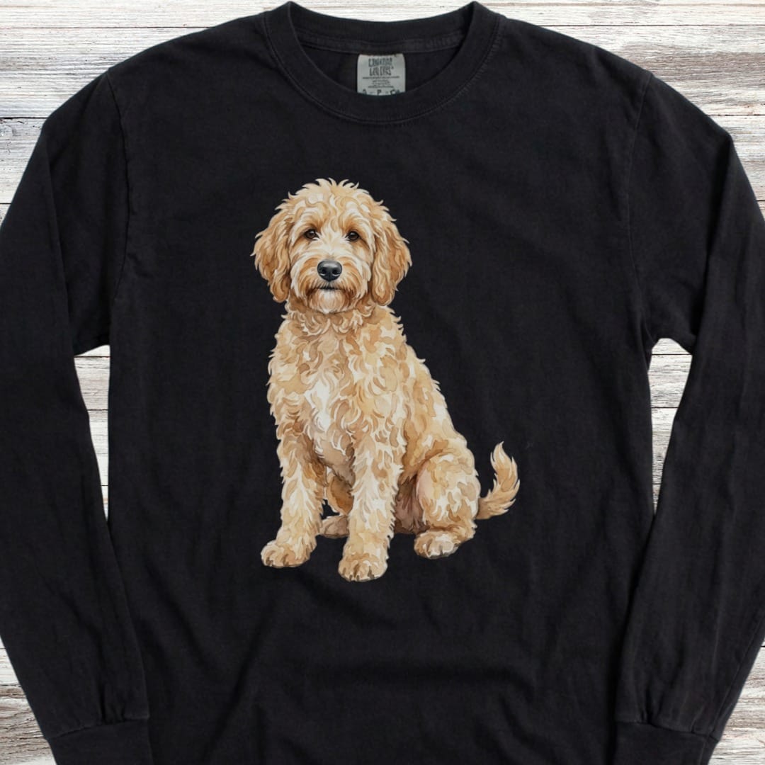 Goldendoodle Watercolor Long Sleeve Tee