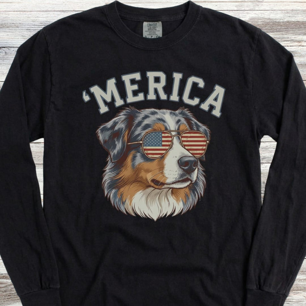 Australian Shepherd 'Merica Long Sleeve Tee