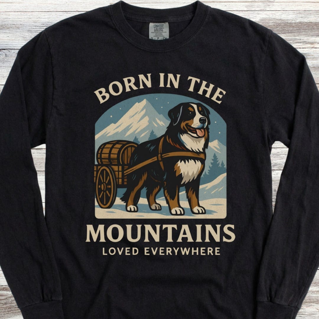 Bernese Mountain Dog Born Long Sleeve Tee