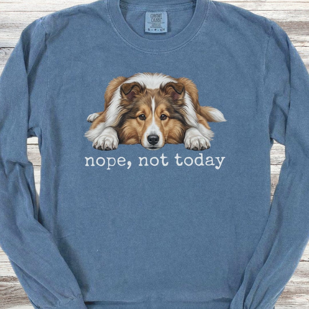 Shetland Sheepdog Nope Long Sleeve Tee