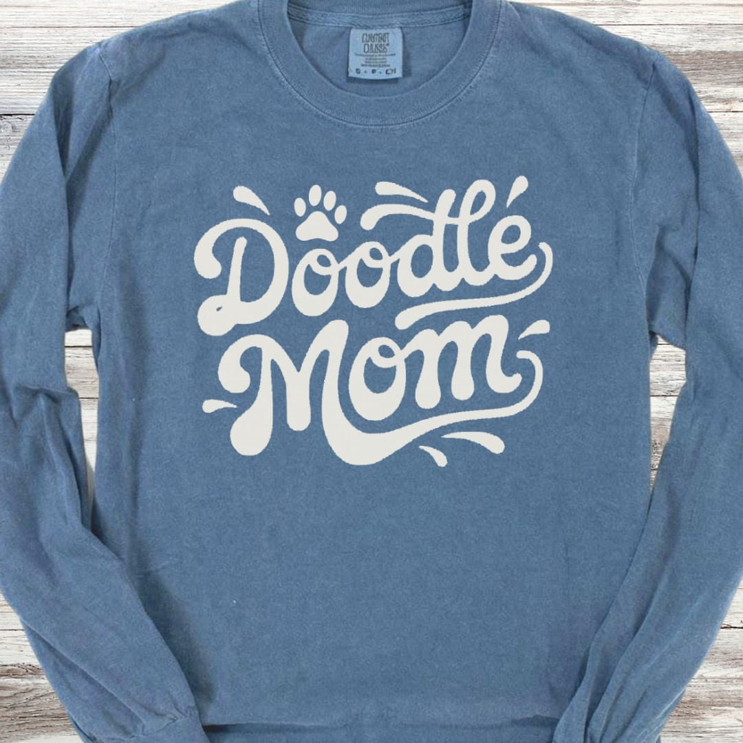 Doodle Groovy Mom Long Sleeve Tee