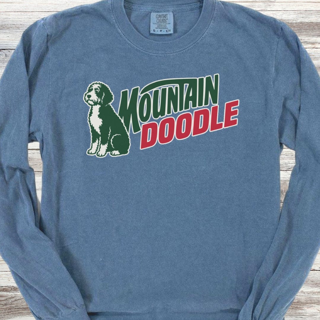Bernedoodle Mountain Doodle Long Sleeve Tee