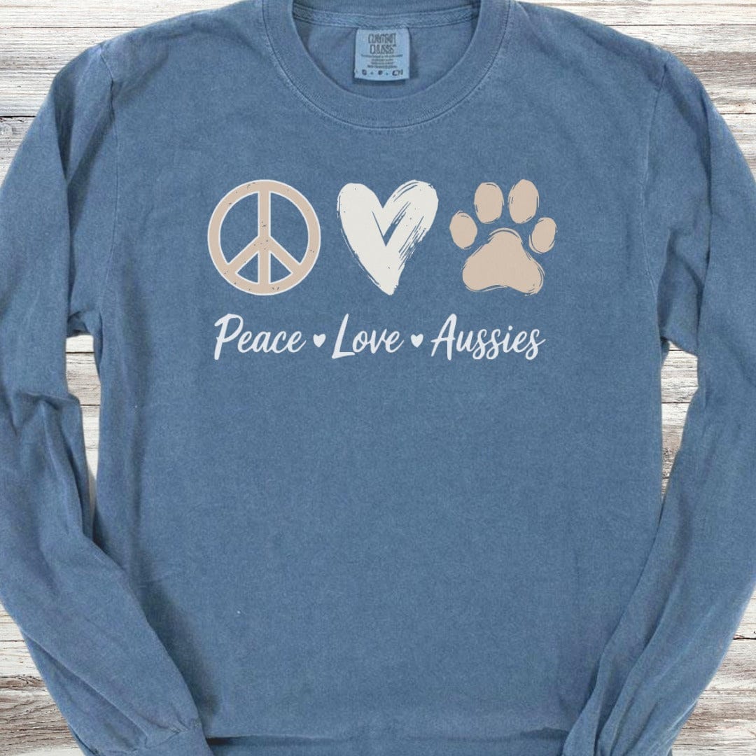 Australian Shepherd Aussie Peace Long Sleeve Tee
