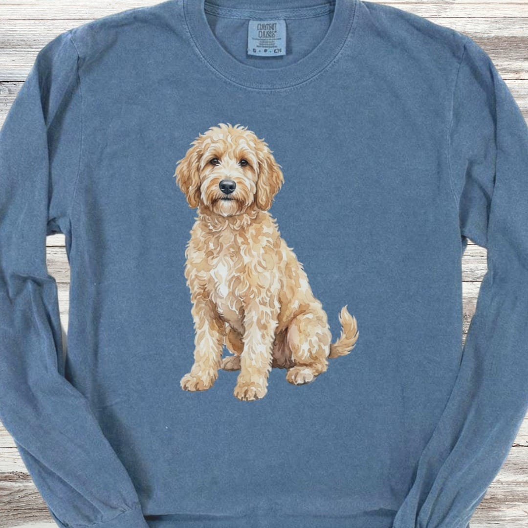 Goldendoodle Watercolor Long Sleeve Tee