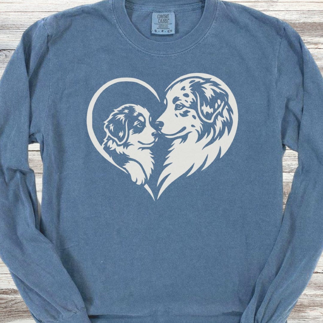 Australian Shepherd Heart Bond Long Sleeve Tee
