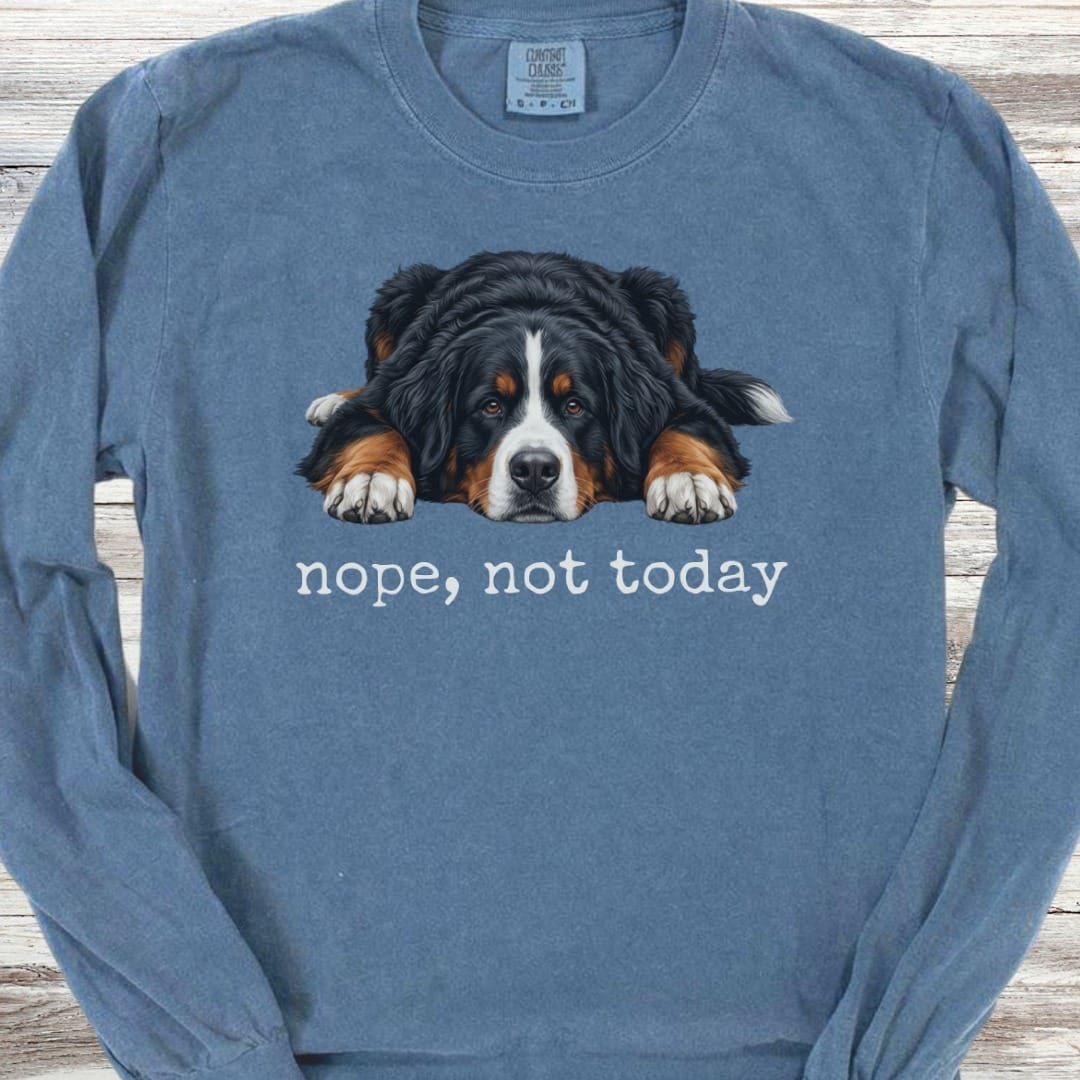 Bernese Mountain Dog Nope Long Sleeve Tee