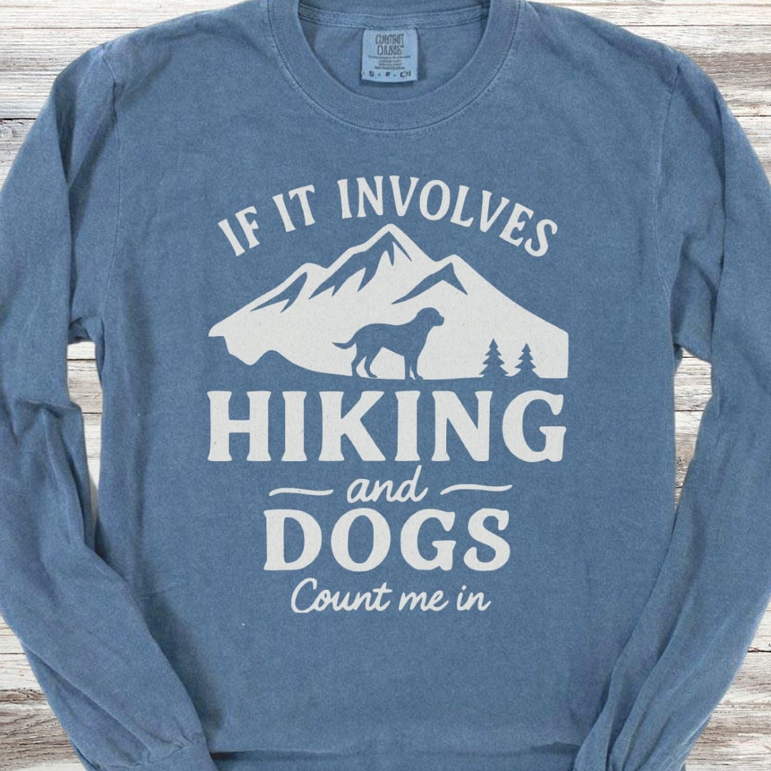 Hiking & Dogs Long Sleeve Tee