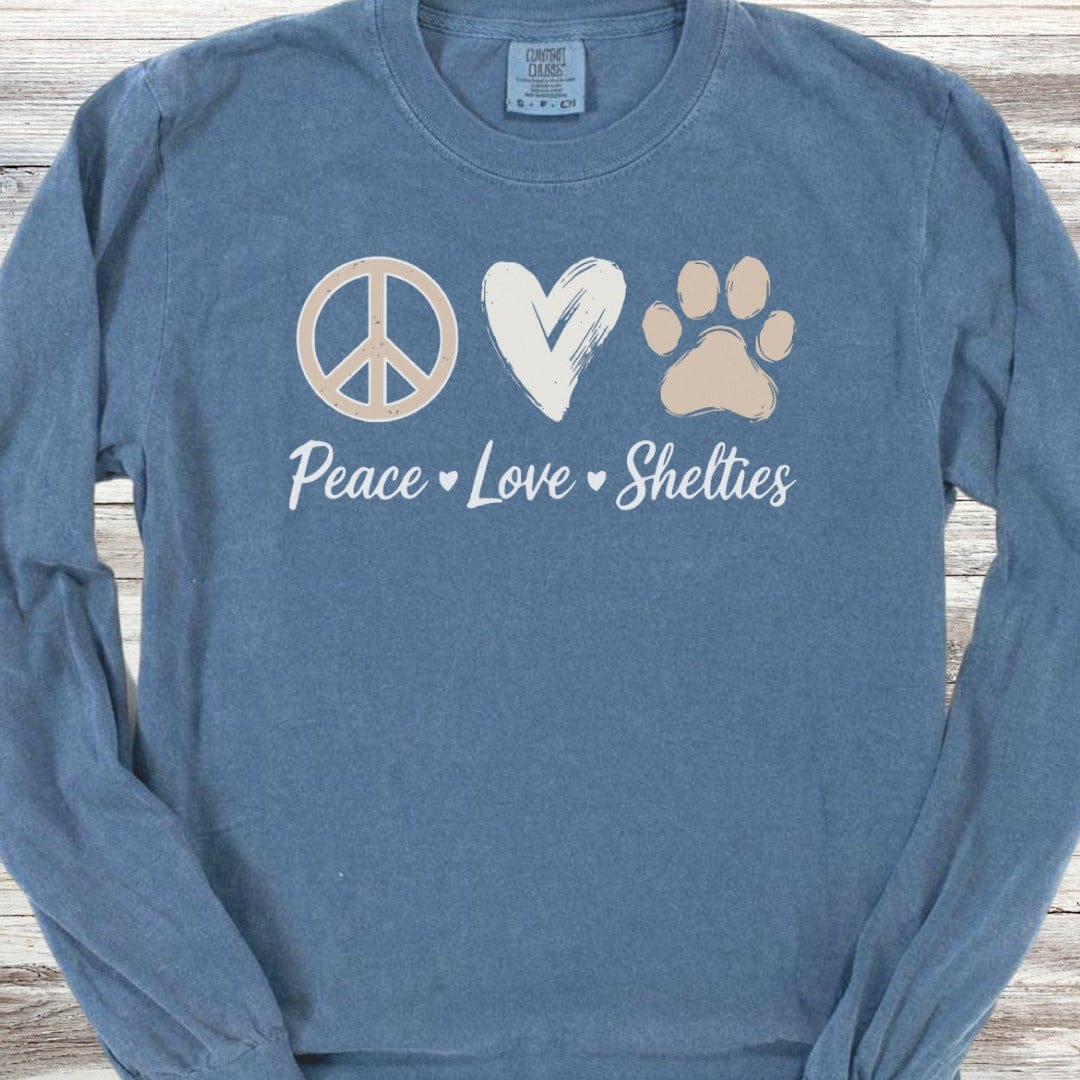 Shetland Sheepdog Peace Long Sleeve Tee