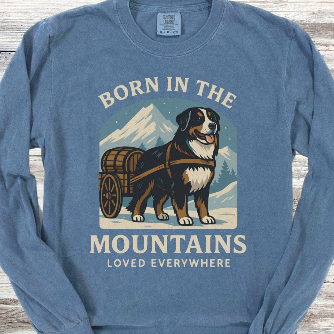 Bernese Mountain Dog Born Long Sleeve Tee