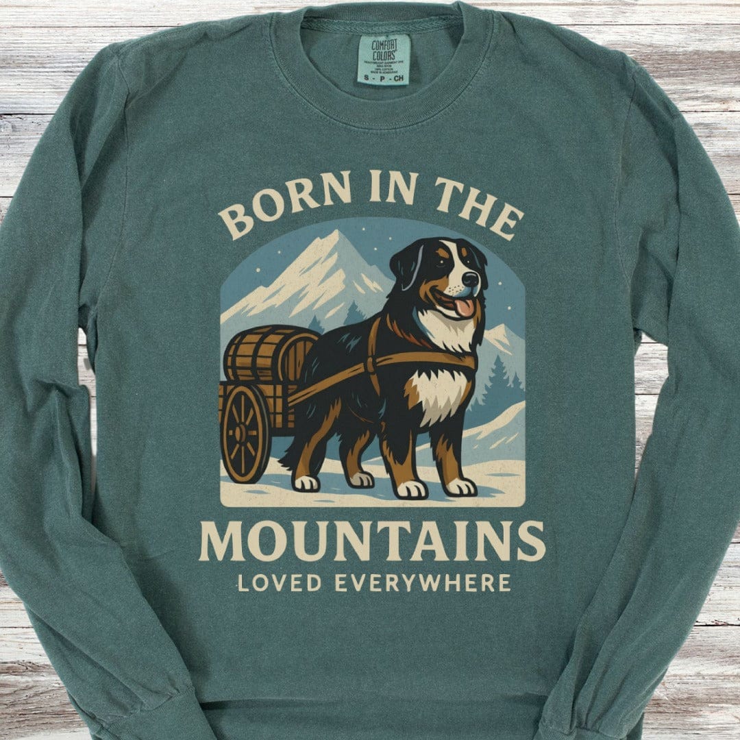 Bernese Mountain Dog Born Long Sleeve Tee