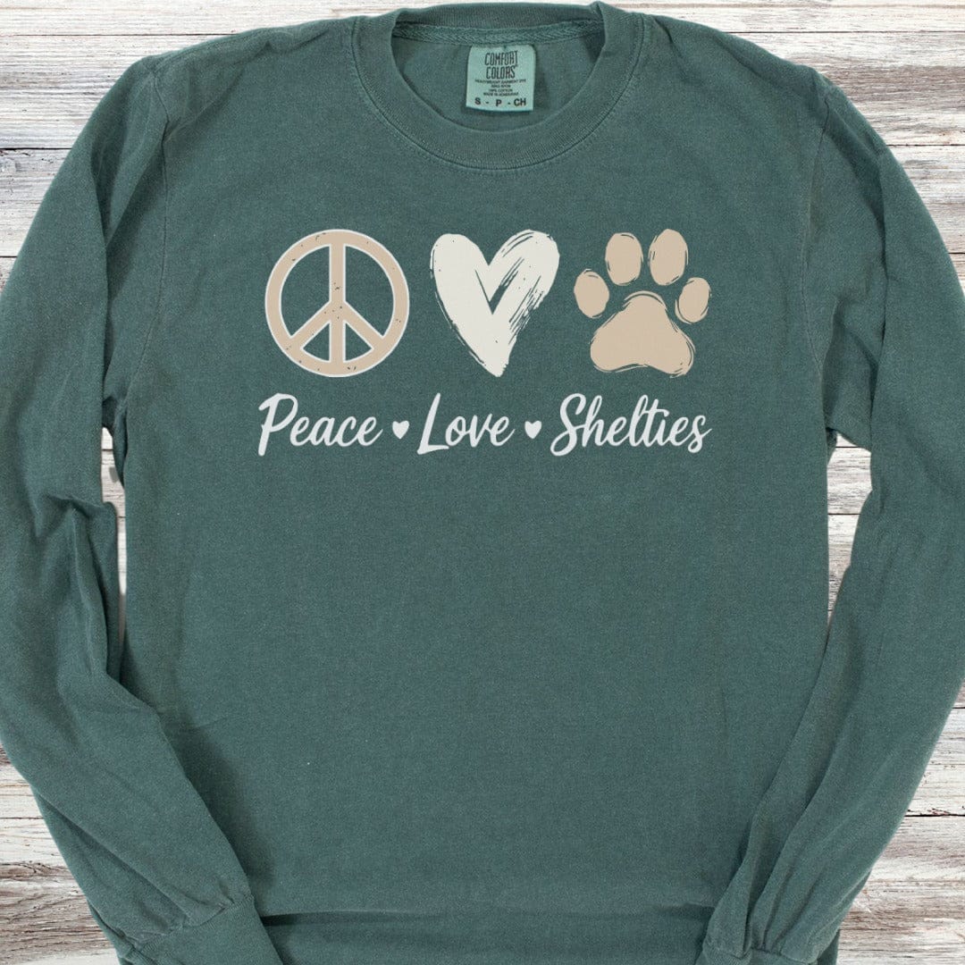 Shetland Sheepdog Peace Long Sleeve Tee