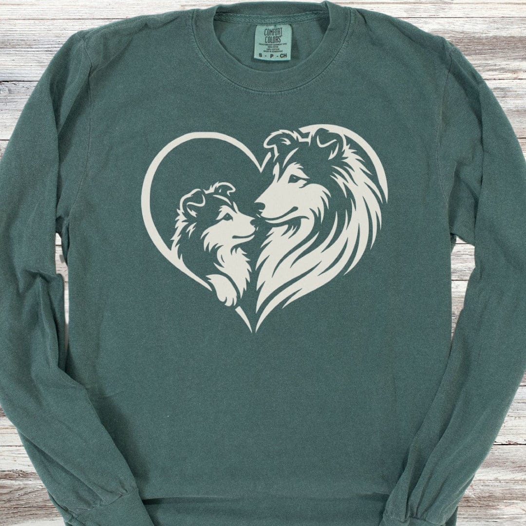 Shetland Sheepdog Heart Bond Long Sleeve Tee