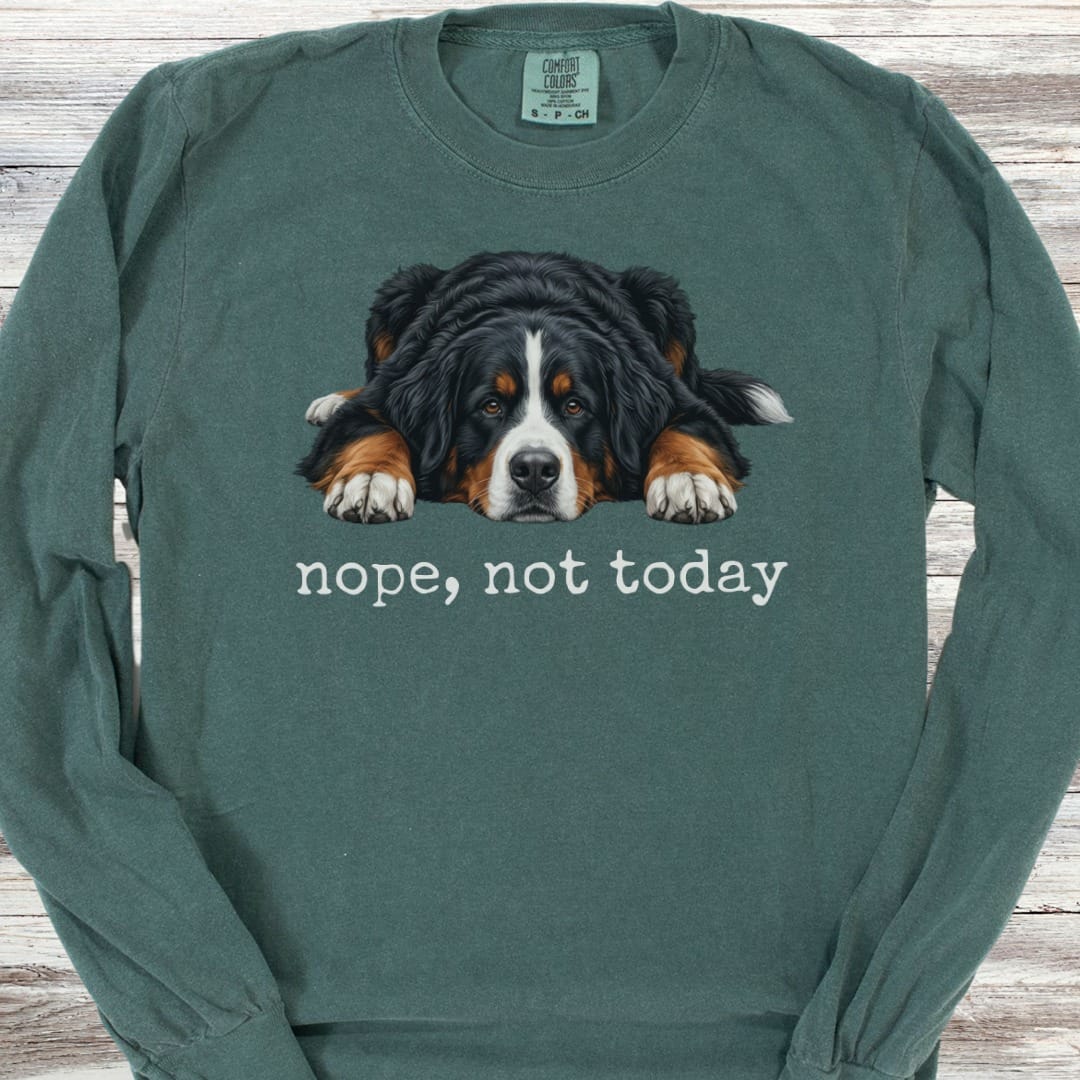 Bernese Mountain Dog Nope Long Sleeve Tee