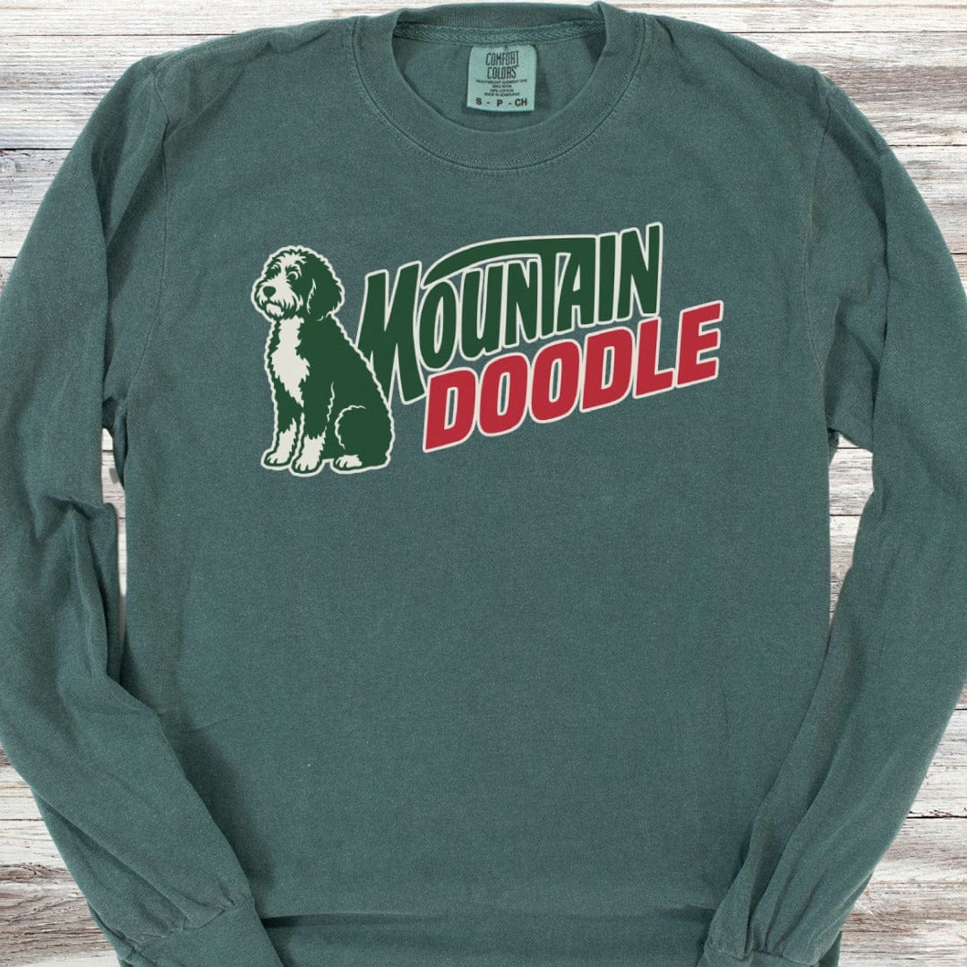 Bernedoodle Mountain Doodle Long Sleeve Tee