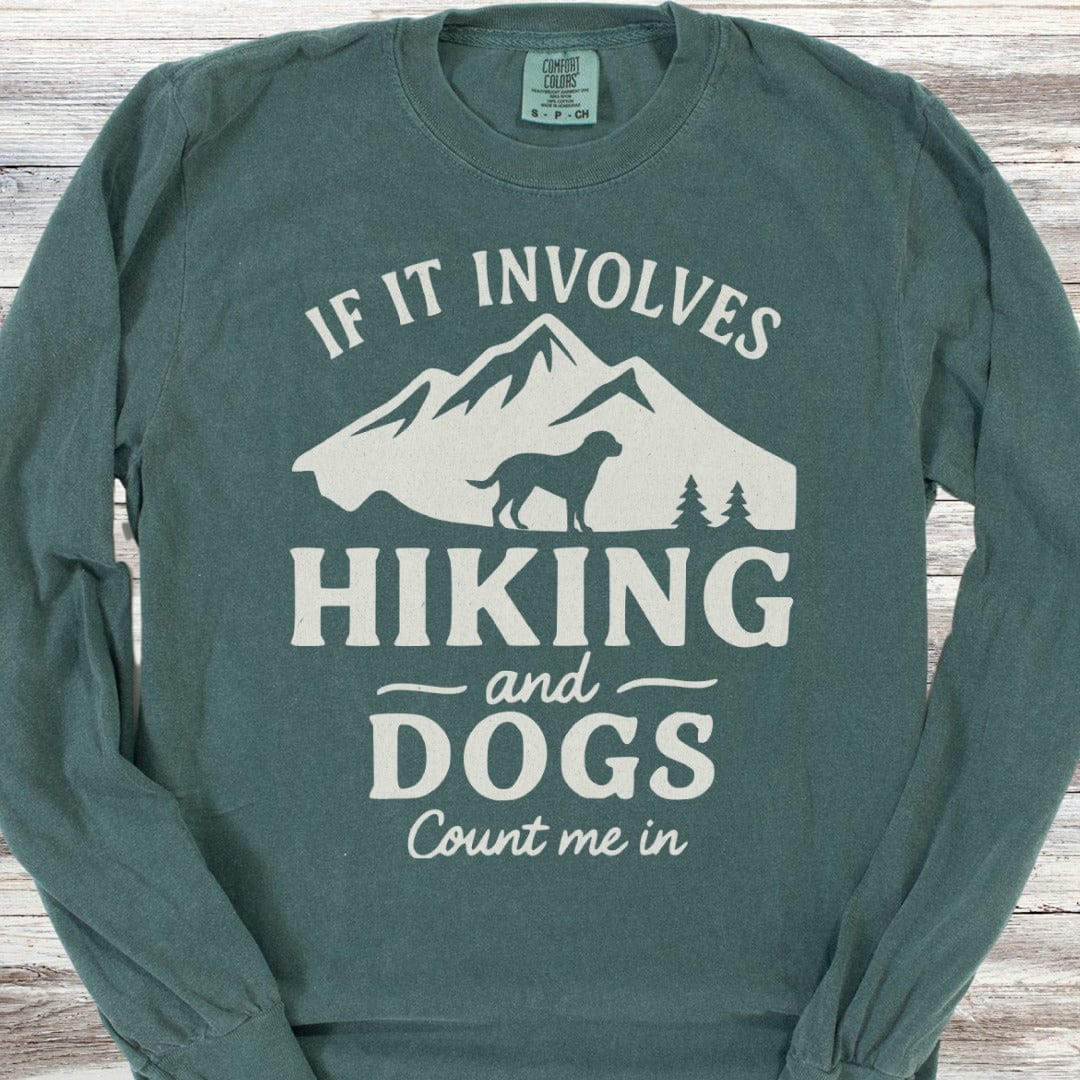 Hiking & Dogs Long Sleeve Tee