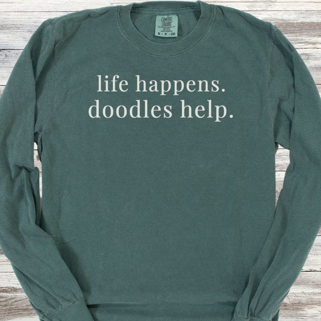 Doodle Help Long Sleeve Tee