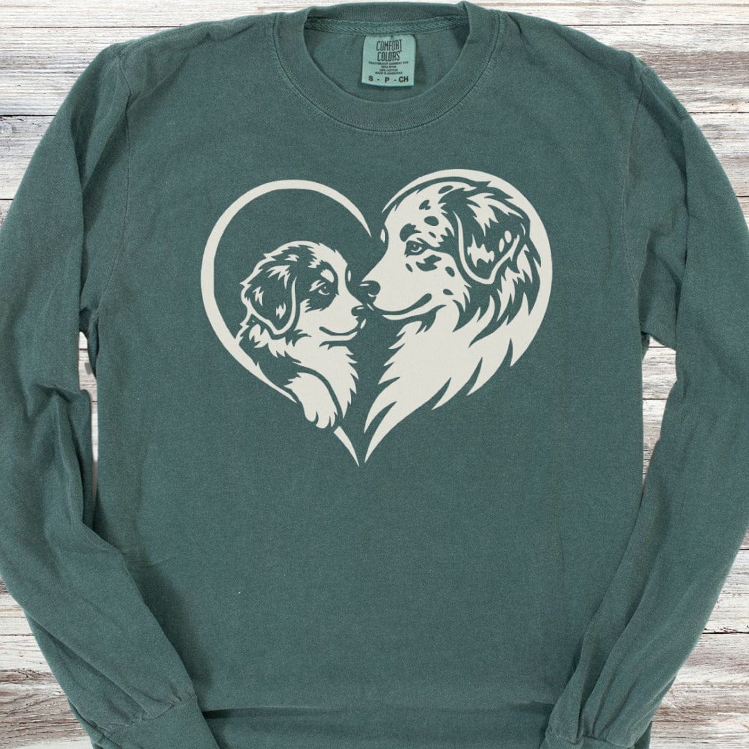 Australian Shepherd Heart Bond Long Sleeve Tee