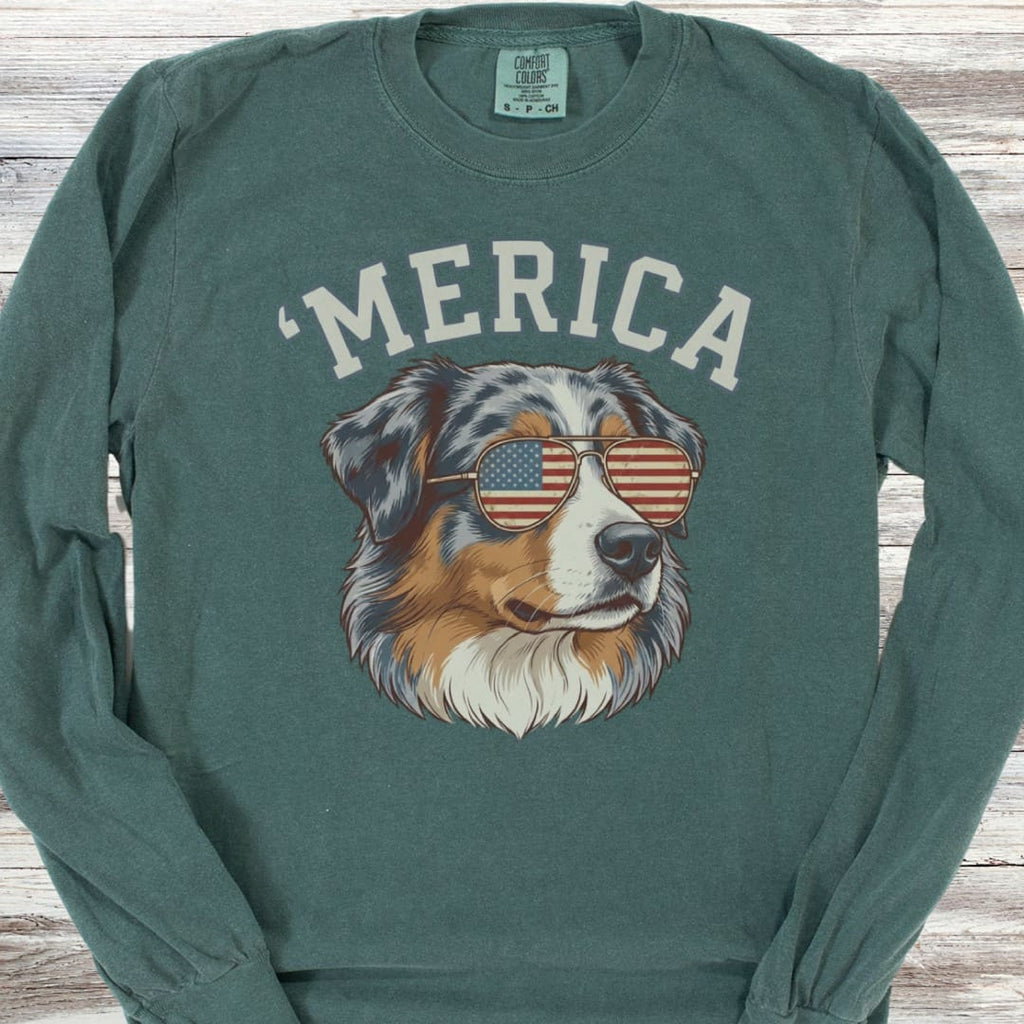 Australian Shepherd 'Merica Long Sleeve Tee