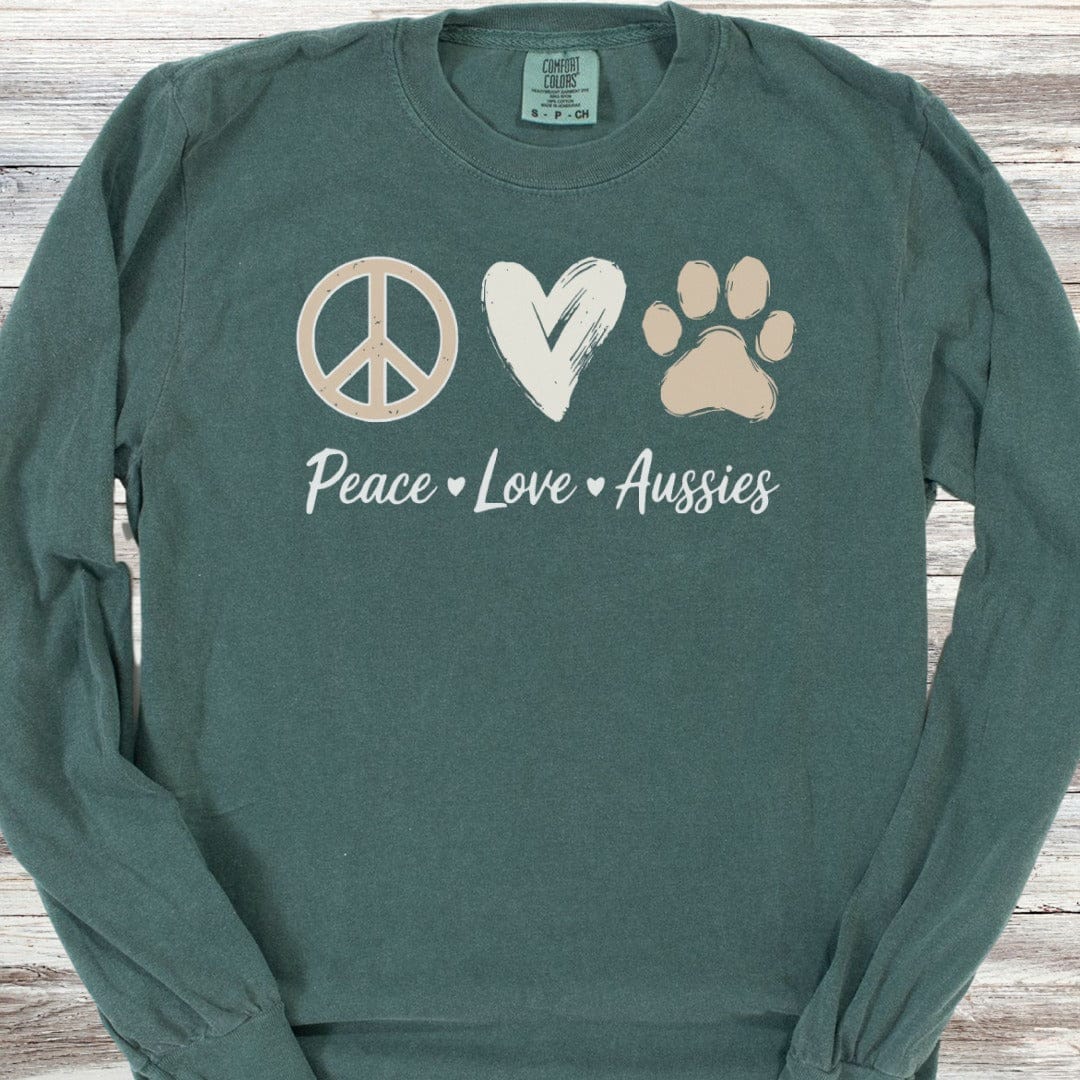 Australian Shepherd Aussie Peace Long Sleeve Tee